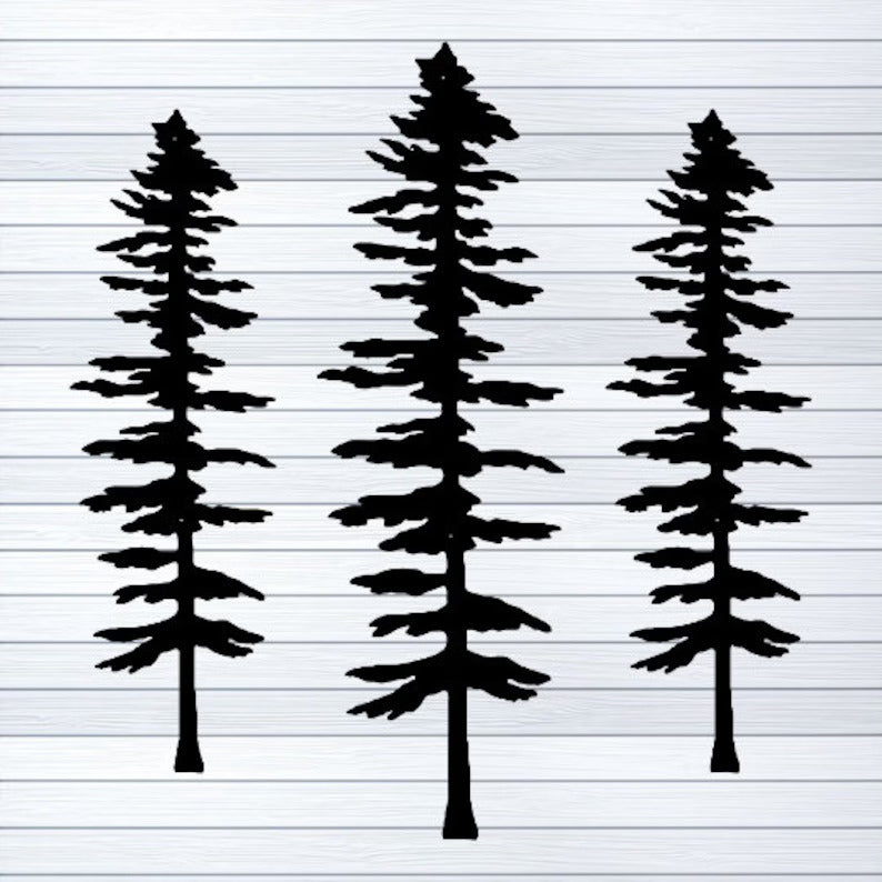 Sitka Tree Metal Wall Art Set of 3, Nature Lover Gift