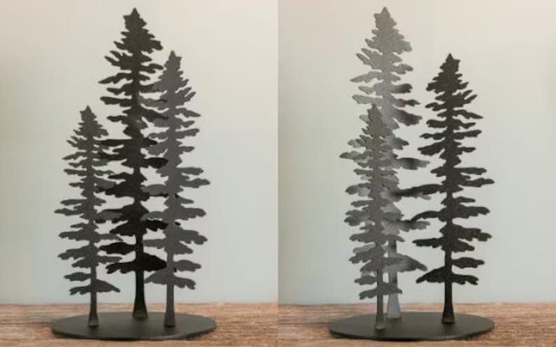 Sitka Tree Metal Wall Art, Laser Cut Nature Wall Art