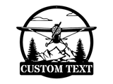 Custom Airplane Metal Wall Art, Front Door Sign