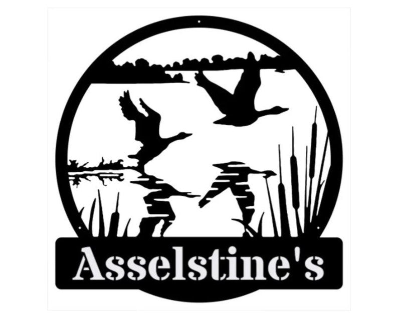 Geese Flying Bird Metal Wall Art, Custom Outdoor Metal Sign