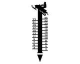 Metal Snow Gauge Wall Sign, Measuring Instrument Wall Decor