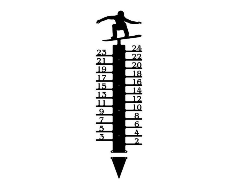 Snowboarder Snow Gauge Metal Wall Art, House Warming Gift