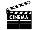 Clapper Board Cinema Art, Metal Wall Art Movie Room Decor
