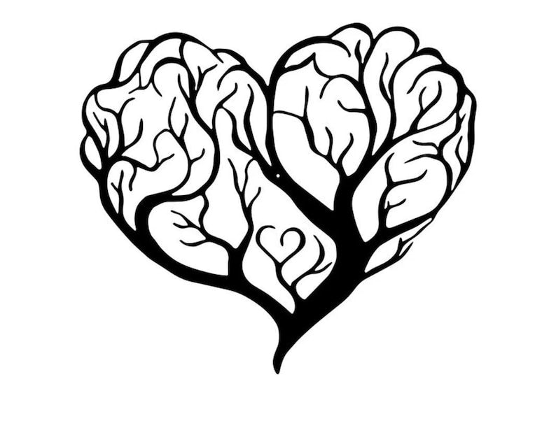 Metal Heart Wall Art, Heart Tree Metal Wall Decorative Art