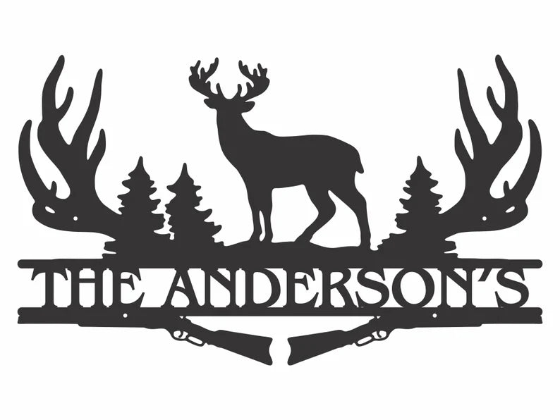 Deer with Antlers Wall Art, Custom Deer Metal Wall Art