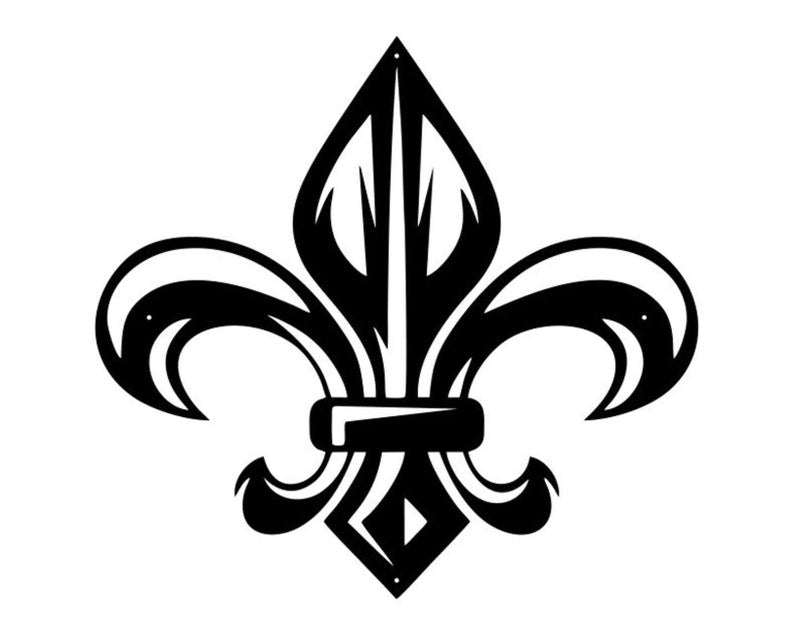 Fleur De Lis Metal Wall Art, French Country Metal Wall Sign