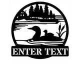 Duck Sign Metal Wall Art, Custom Name Sign