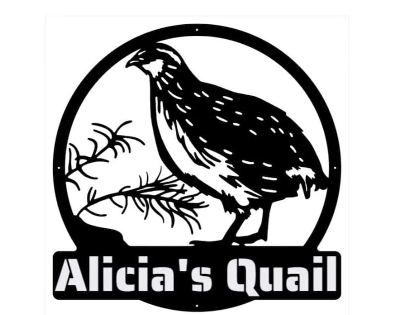Quail Metal Wall Art, Personalized Bird Wall Art Home Decor