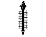 Snow Depth Gauge Wall Art, Snowman Outdoor Metal Garden Sign