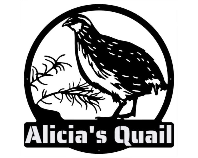 Quail Metal Art, Custom Metal Sign for Bird Lovers