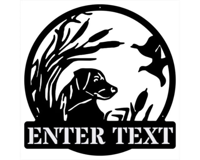 Personalized Metal Dog Signs, Wildlife Hunting Dog Wall Art