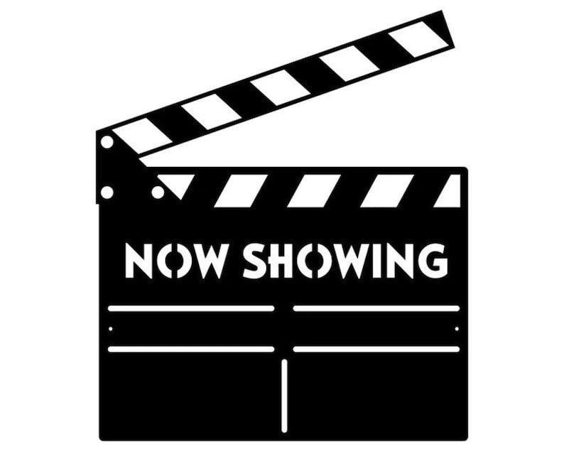 Now Showing Metal Sign, Movie Wall Art Outdoor Cinema Decor