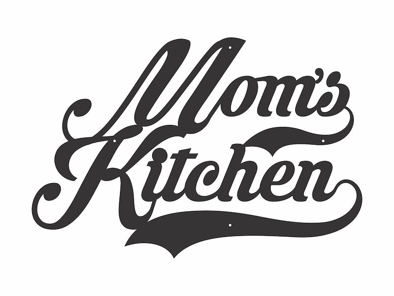 Moms Kitchen Metal Wall Art, Kitchen Wall Decor