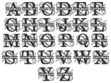 Split Monogram Name Sign, Custom Metal Sign