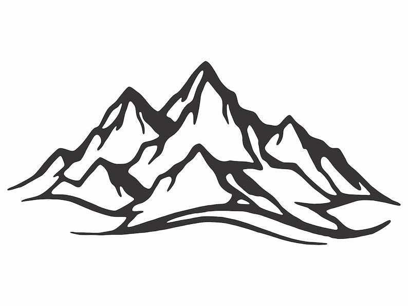 Modern Mountain Art, Metal Mountain Wall Housewarming Gift