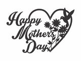 Happy Mothers Day Metal Wall Art, Metal Heart Wall Decor