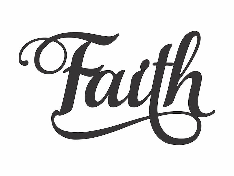 Faith Sign Metal Wall Art, Laser Cut Custom Metal Sign