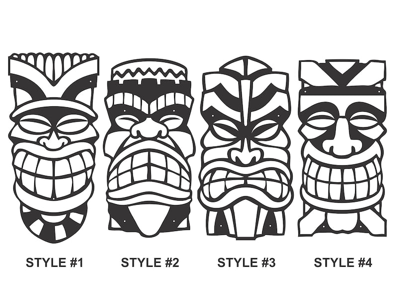 Custom Tiki Bar Sign Outdoor Metal Art, Tiki Wall Art