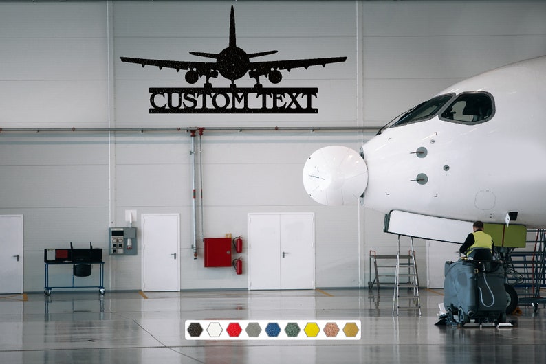 Personalized Airplane Metal Sign, Airplane Decor