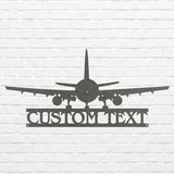 Personalized Airplane Metal Sign, Airplane Decor