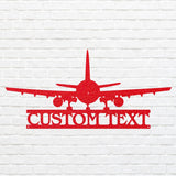 Personalized Airplane Metal Sign, Airplane Decor