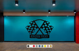 Chequered Flag Wall Art, Custom Race Flag Metal Wall Art
