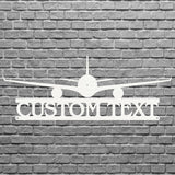 Personalized Airplane Sign Metal Wall Art