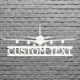 Personalized Airplane Metal Wall Art, Airplane Sign