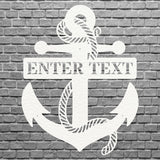 Personalized Anchor Wall Art, Black Metal Wall Art