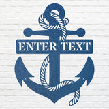 Personalized Anchor Wall Art, Black Metal Wall Art