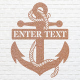 Personalized Anchor Wall Art, Black Metal Wall Art