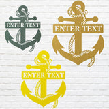 Personalized Anchor Wall Art, Black Metal Wall Art