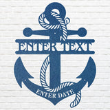 Personalized Anchor Sign Metal Wall Art