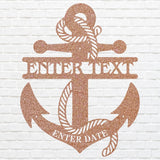 Personalized Anchor Sign Metal Wall Art