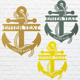 Personalized Anchor Sign Metal Wall Art