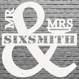 Custom Mr And Mrs Sign Metal Wall Art, Newlywed Gift