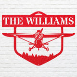 Personalized Airplane Wall Art, Airplane Metal Sign