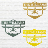 Personalized Airplane Wall Art, Airplane Metal Sign