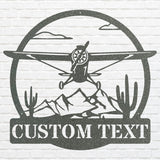 Custom Airplane Metal Sign, Airplane Metal Wall Art