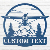 Custom Airplane Metal Wall Art, Front Door Sign