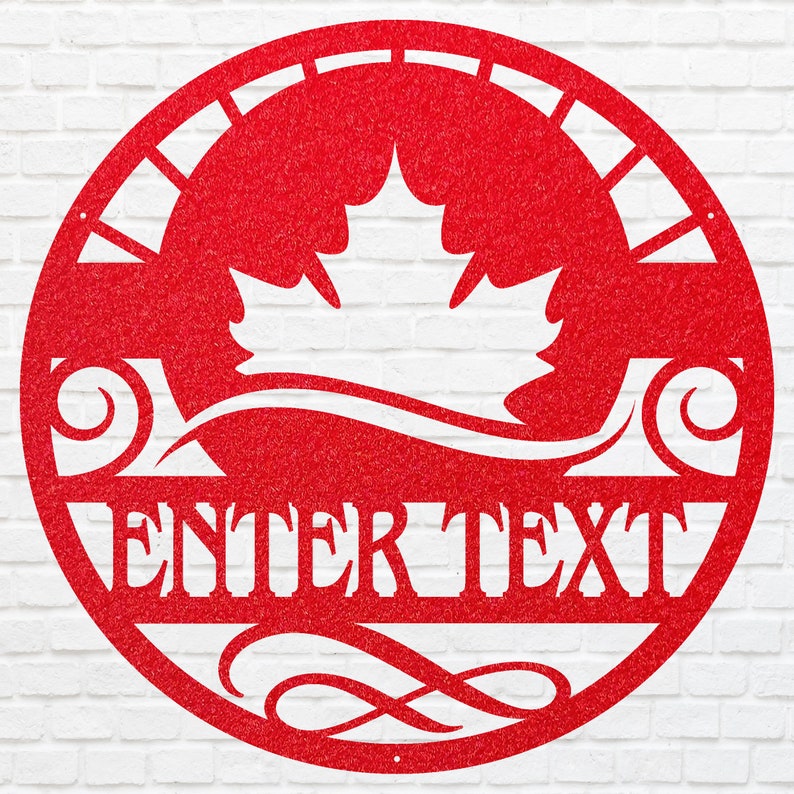 Custom Flag Metal Wall Art, Canada Flag Sign
