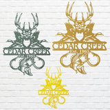 Personalized Fish and Deer Metal Wall Art, Duck Sign