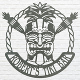 Personalized Tiki Bar Outdoor Metal Art