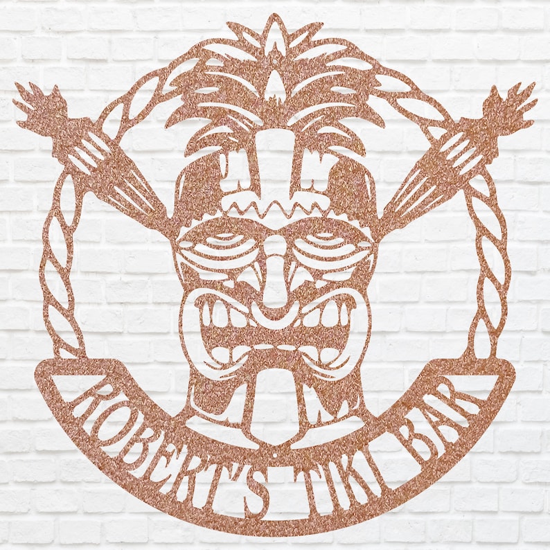 Personalized Tiki Bar Outdoor Metal Art