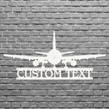 Personalized Airplane Metal Sign, Airplane Decor