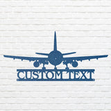 Personalized Airplane Metal Sign, Airplane Decor