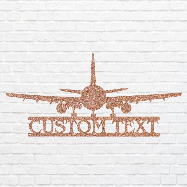Personalized Airplane Metal Sign, Airplane Decor