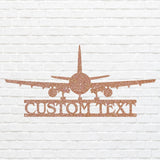 Personalized Airplane Metal Sign, Airplane Decor