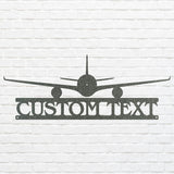 Personalized Airplane Sign Metal Wall Art