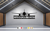 Personalized Airplane Sign Metal Wall Art
